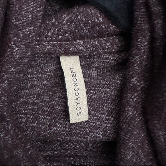 Soya Concept | Brown Speckled Cowl Neck Tunic Sweater – Size M - Picture 8 of 8